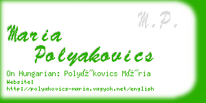 maria polyakovics business card